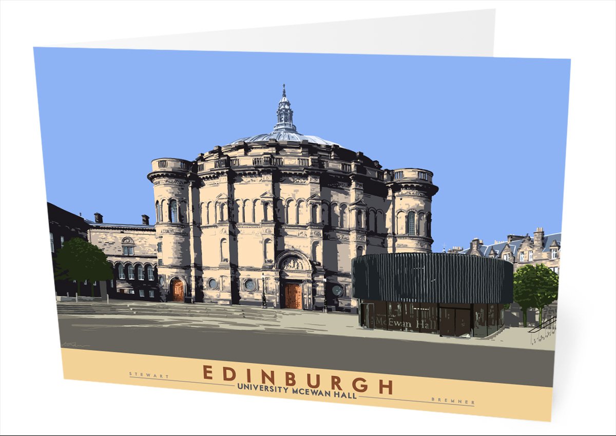 Edinburgh: University McEwan Hall – card - natural - Indy Prints by Stewart Bremner