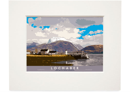 Lochaber: Ben Nevis from Corpach – small mounted print - natural - Indy Prints by Stewart Bremner