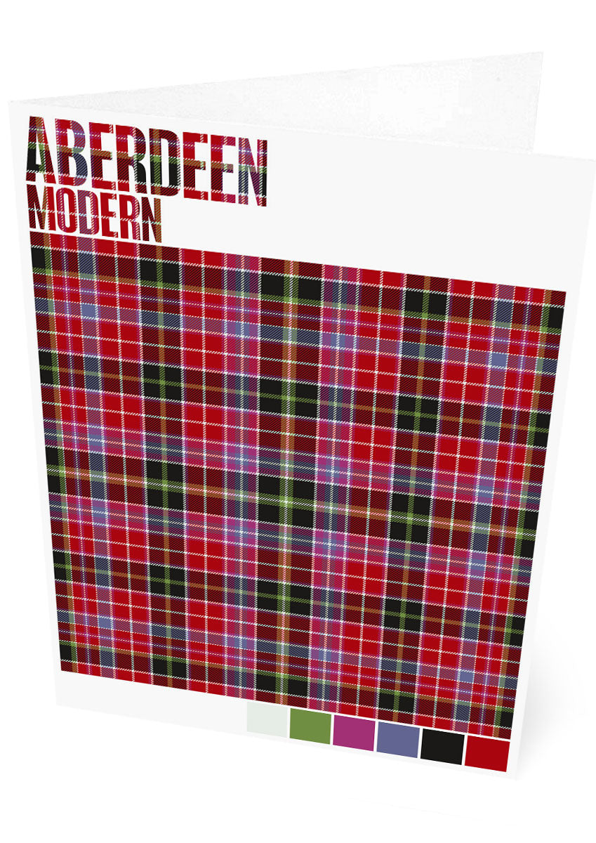 Aberdeen district tartan – set of two cards