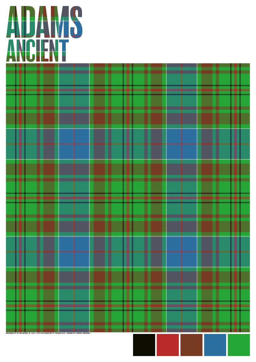 Adams Ancient tartan – poster