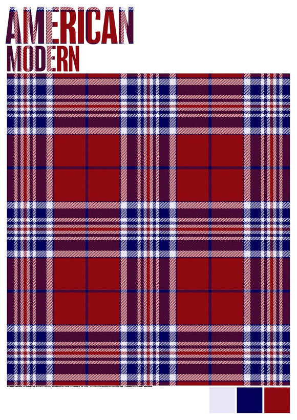 American Modern tartan – poster
