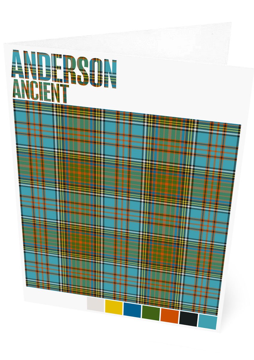Anderson Ancient tartan – set of two cards