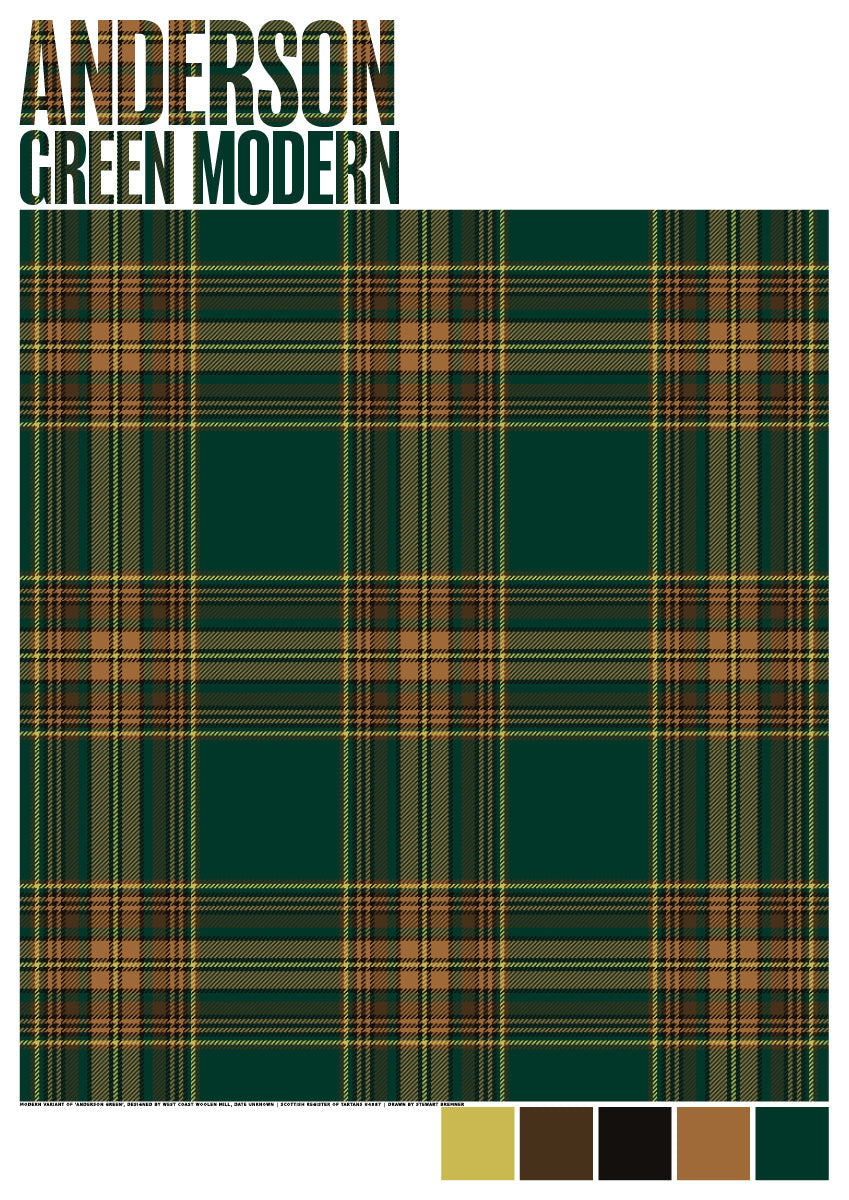 Anderson Green Modern tartan – giclée print