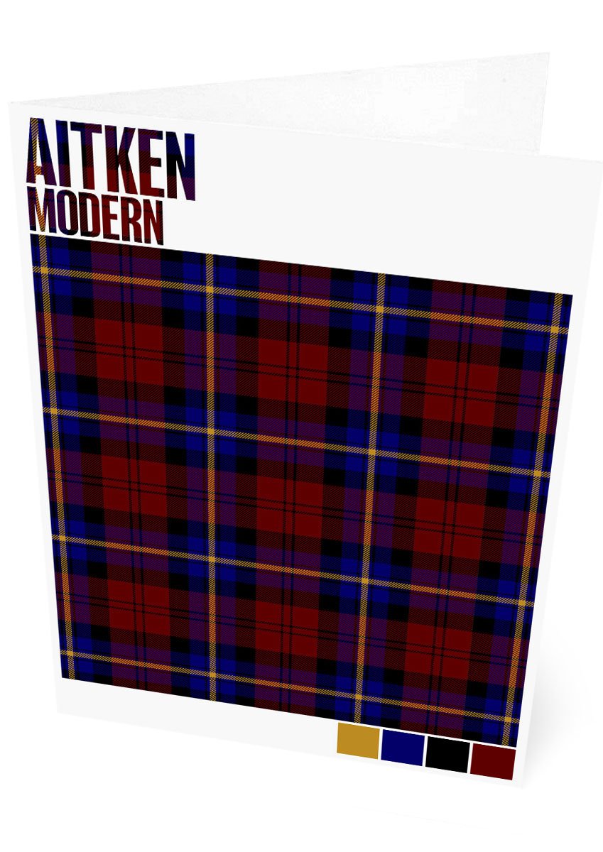 Aitken Modern tartan – set of two cards