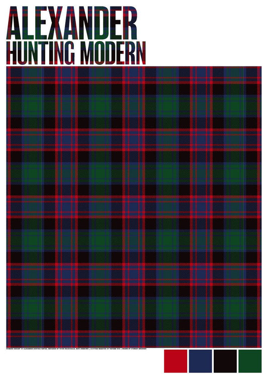 Alexander Hunting Modern tartan  – giclée print