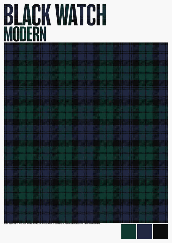 Black Watch Modern tartan  – poster