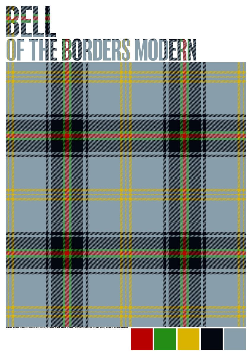 Bell of the Borders Modern tartan  – poster