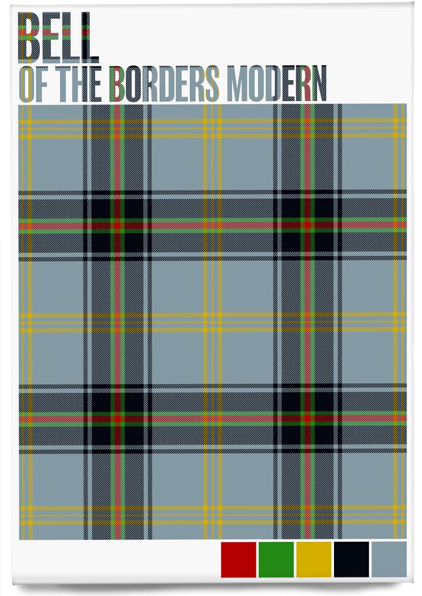Bell of the Borders Modern tartan  – magnet