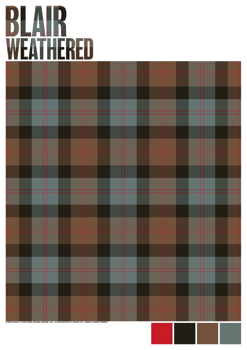 Blair Weathered tartan  – poster