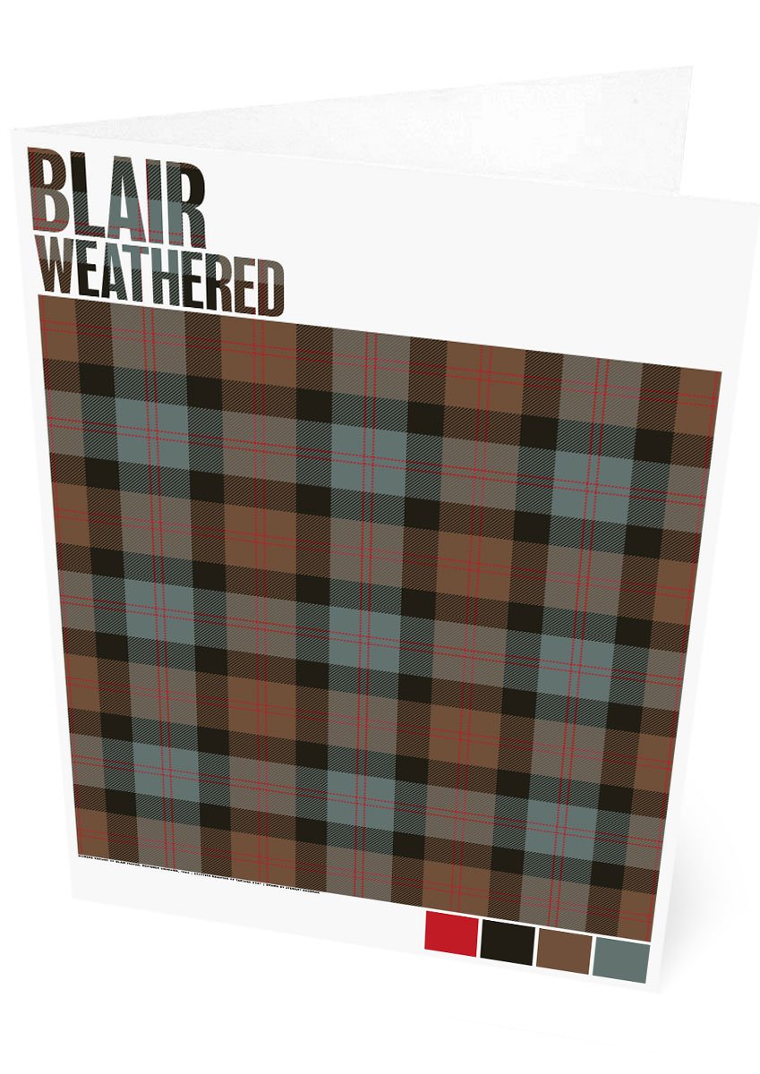 Blair Weathered tartan  – set of two cards