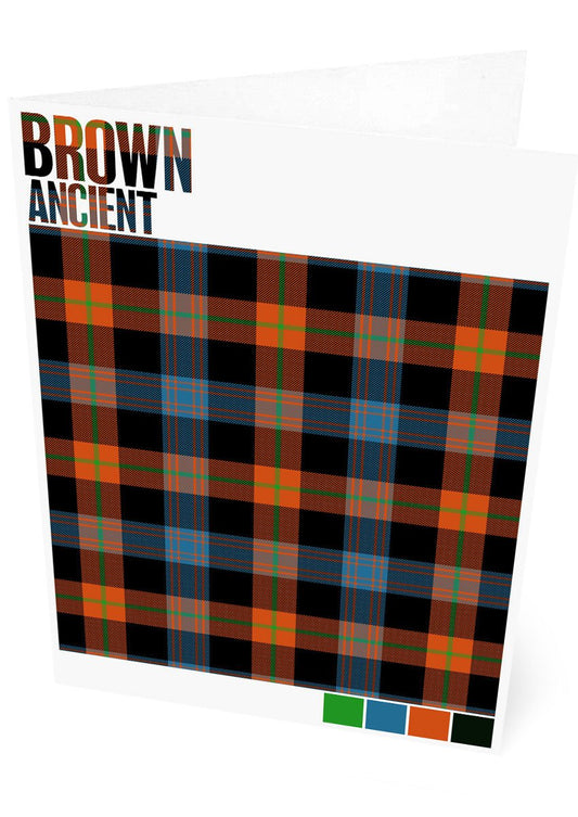 Brown Ancient tartan  – set of two cards