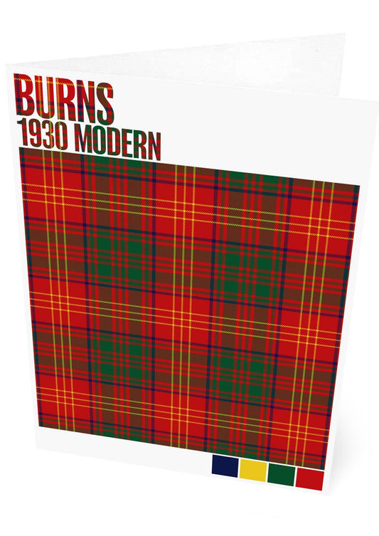 Burns 1930 Modern tartan – set of two cards