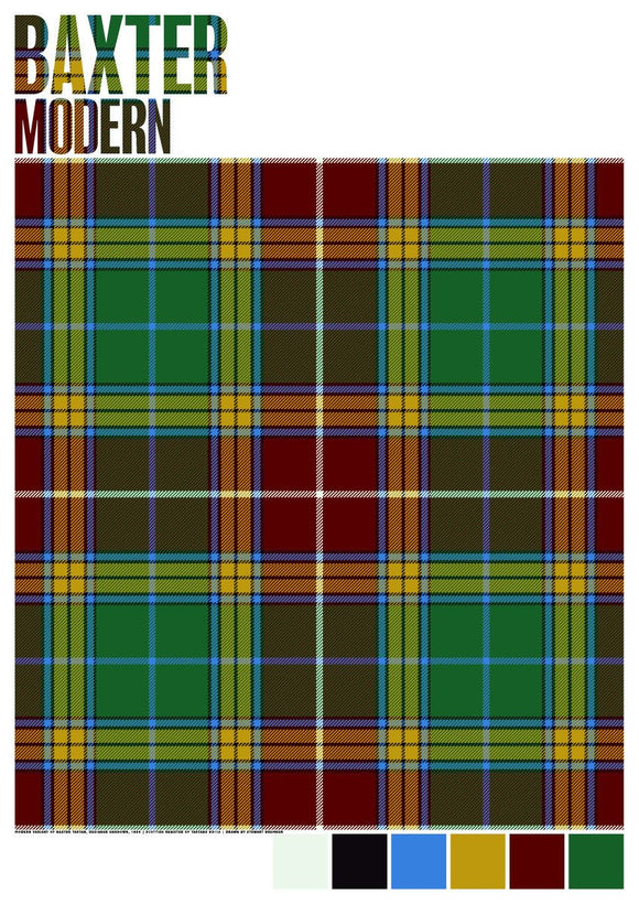 Baxter Modern tartan – poster