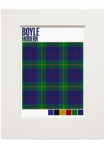 Boyle Modern tartan – small mounted print