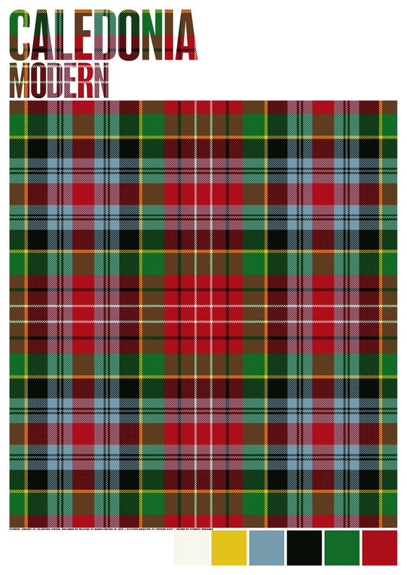 Caledonia Modern tartan – poster