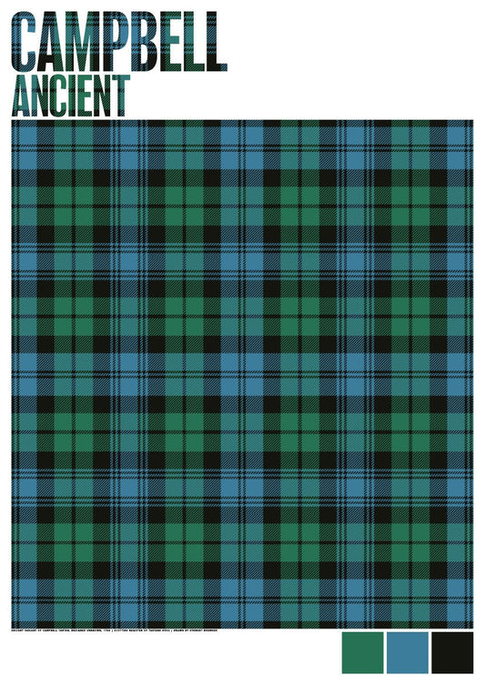 Campbell Ancient tartan – giclée print
