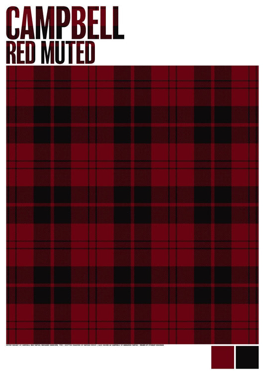 Campbell Red Muted tartan – poster