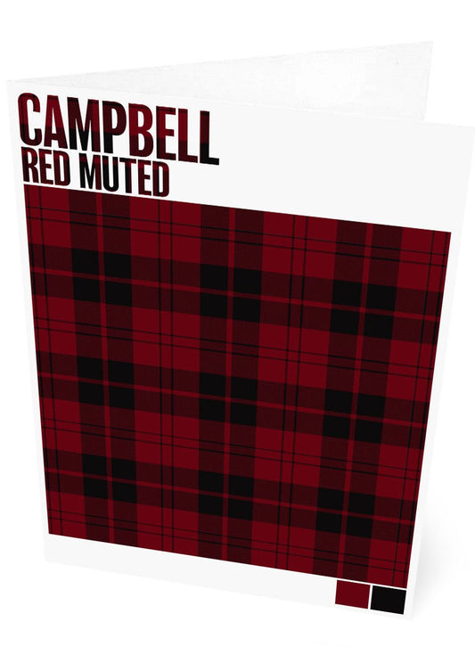Campbell Red Muted tartan – set of two cards