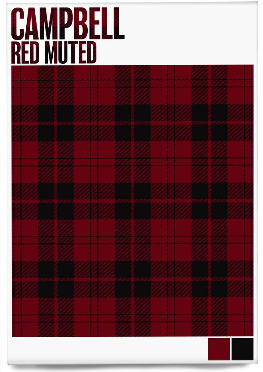Campbell Red Muted tartan – magnet