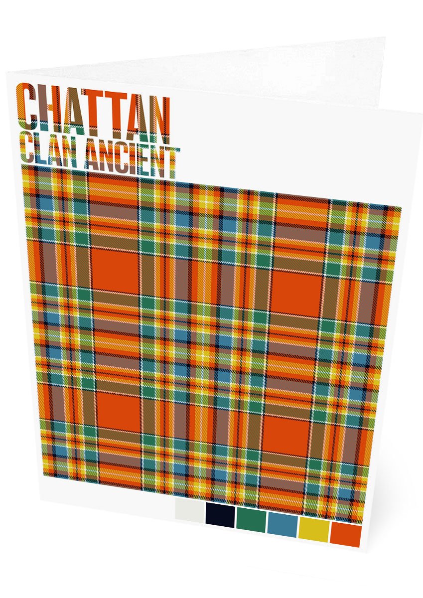 Chattan Clan Ancient tartan – set of two cards