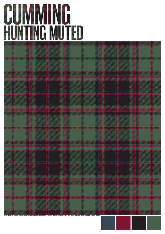 Cumming Hunting Muted tartan – poster