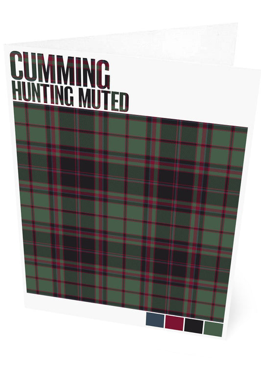Cumming Hunting Muted tartan – set of two cards