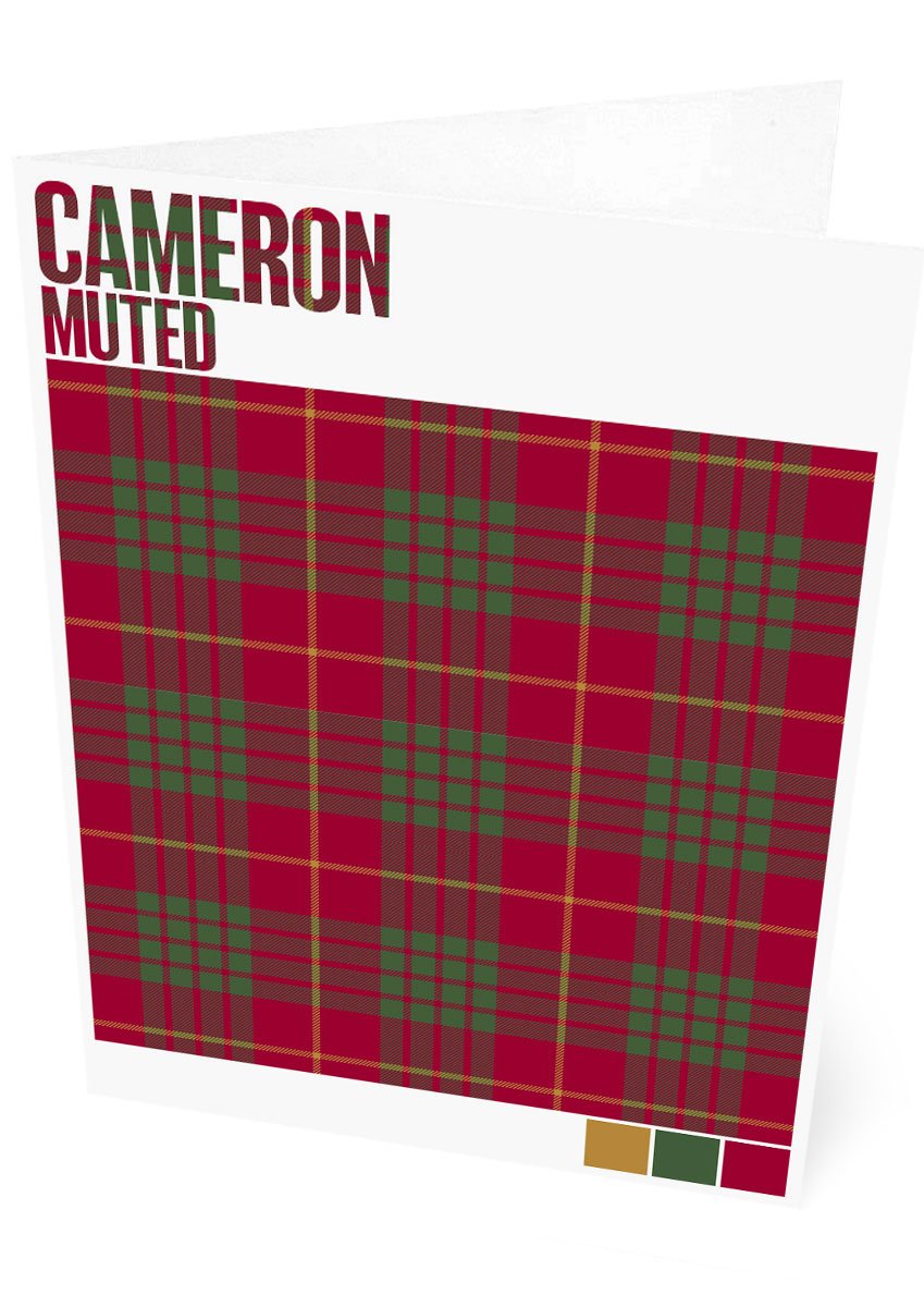 Cameron Muted tartan – set of two cards