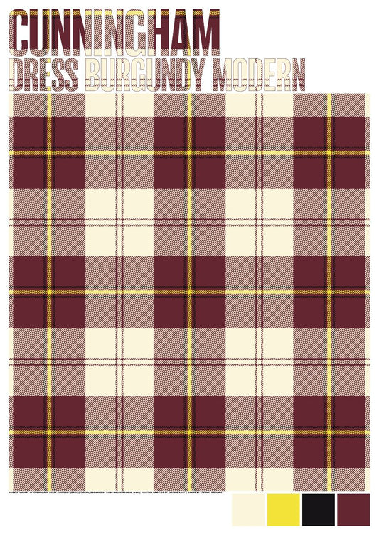 Cunningham Dress Burgundy Modern tartan – poster