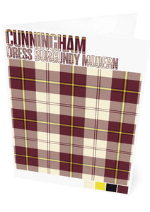 Cunningham Dress Burgundy Modern tartan – set of two cards