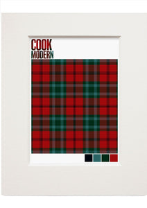 Cook Modern tartan – small mounted print