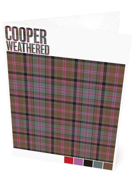 Cooper Weathered tartan – set of two cards