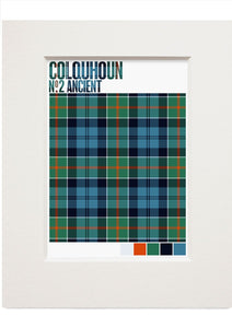 Colquhoun #2 Ancient tartan – small mounted print