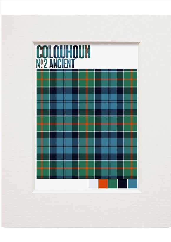 Colquhoun #2 Ancient tartan – small mounted print