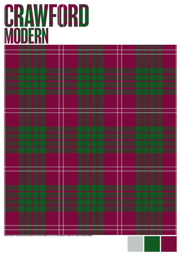 Crawford Modern tartan – poster