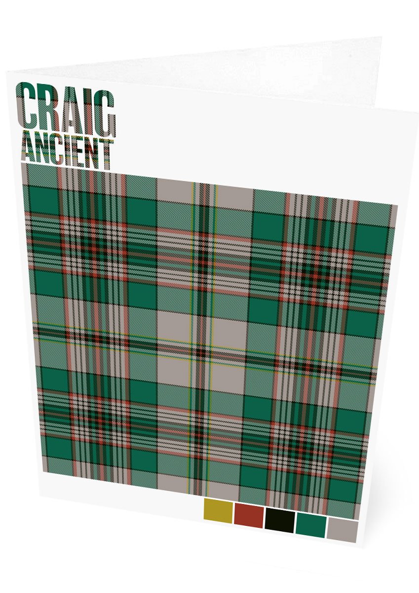 Craig Ancient tartan – set of two cards