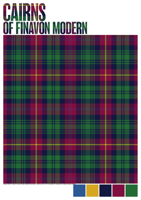Cairns of Finavon Modern tartan – giclée print
