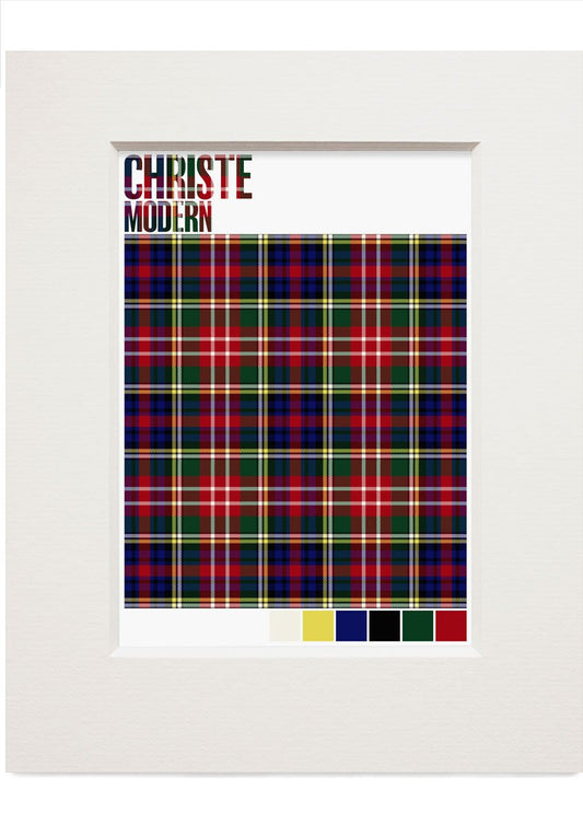 Christie Modern tartan – small mounted print