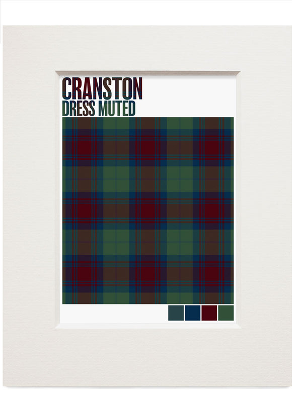 Cranston Dress Muted tartan – small mounted print