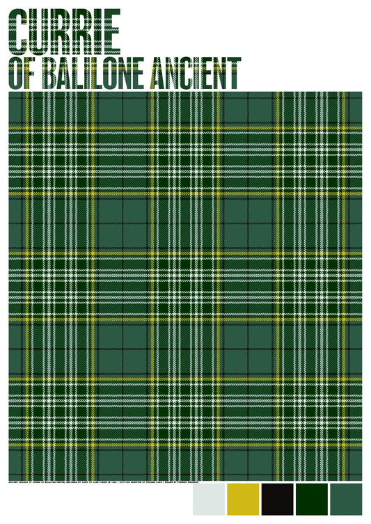 Currie of Balilone Ancient tartan – poster