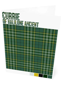 Currie of Balilone Ancient tartan – set of two cards