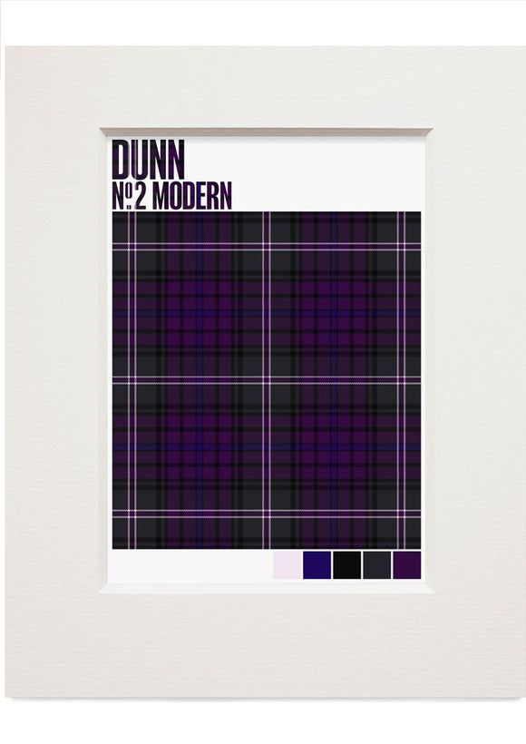 Dunn #2 Modern tartan – small mounted print