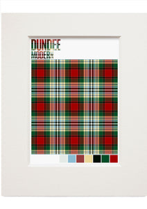 Dundee #2 Modern tartan – small mounted print