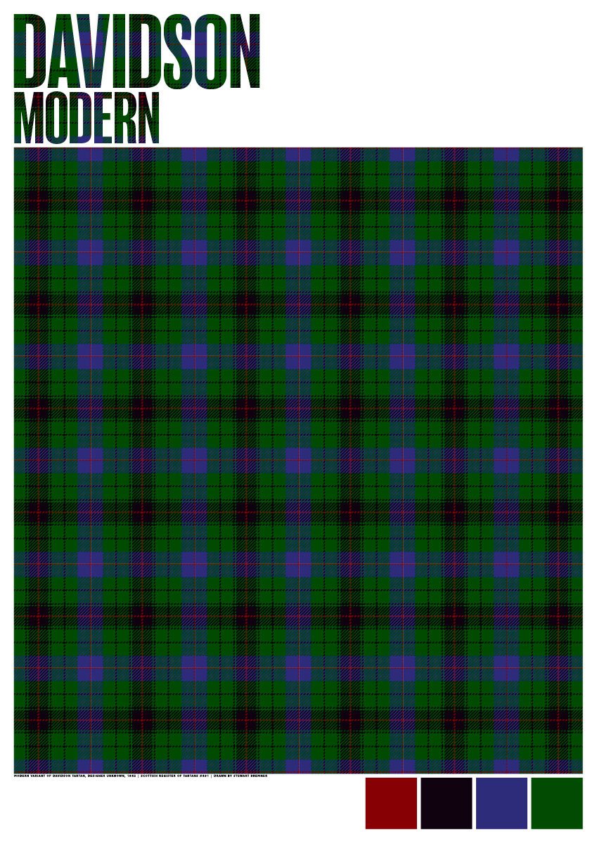 Davidson Modern tartan – poster