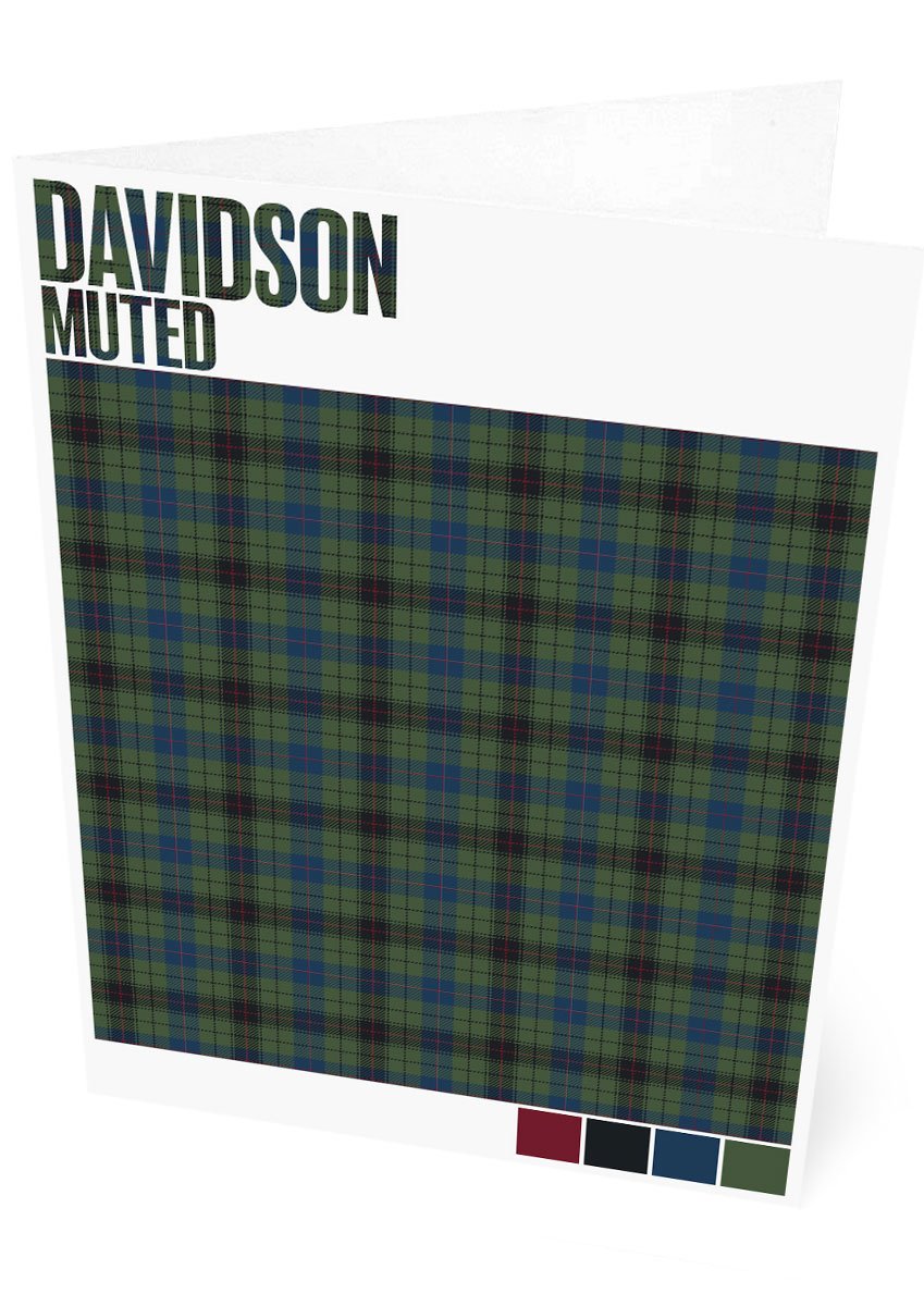Davidson Muted tartan – set of two cards