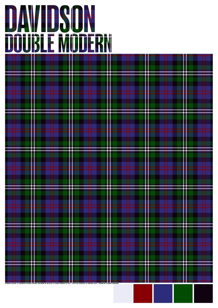 Davidson Double Modern tartan – poster