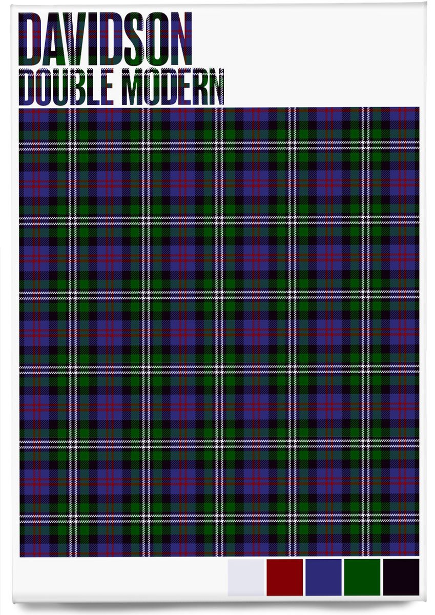 Davidson Double Modern tartan – magnet