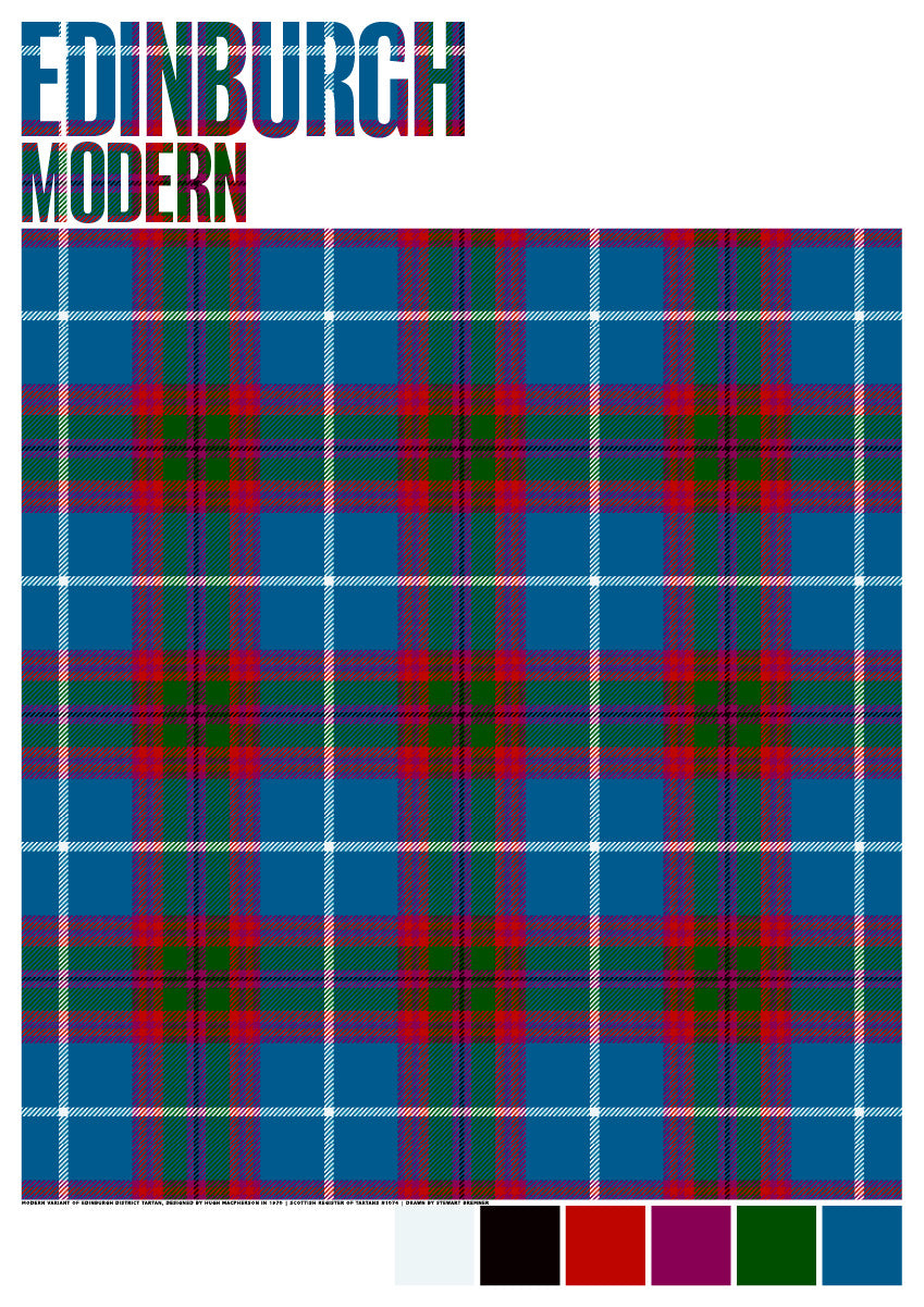 Edinburgh District Modern tartan – poster
