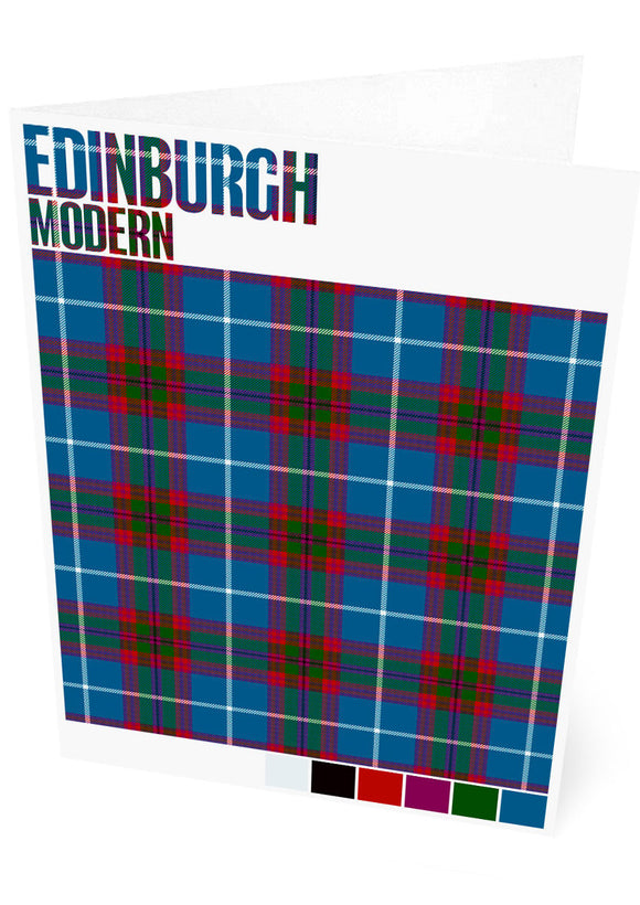 Edinburgh District Modern tartan – set of two cards