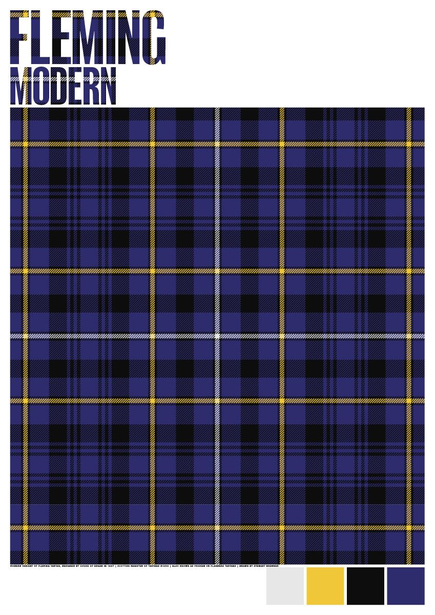 Fleming Modern tartan – poster