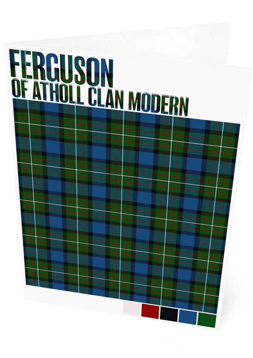 Ferguson of Atholl Clan Modern tartan – set of two cards